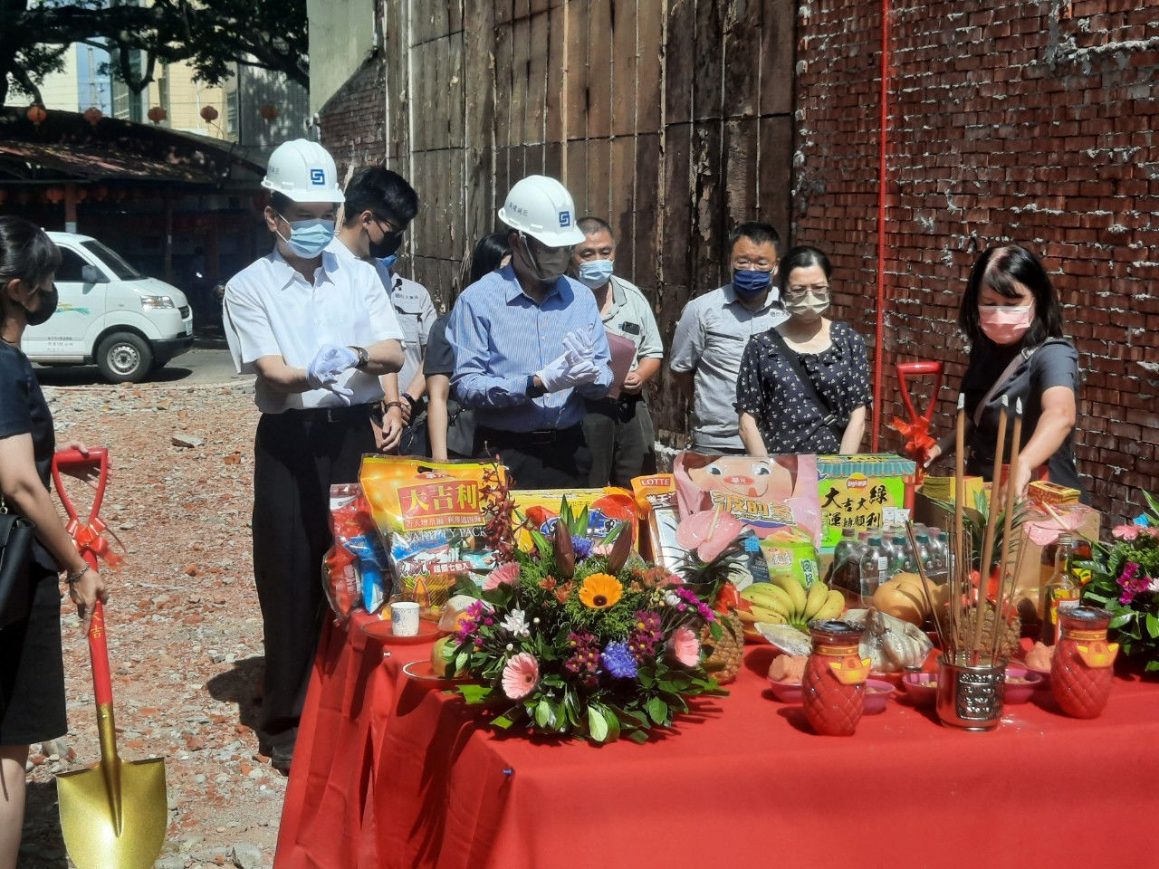 台中后里李公館-透天別墅開工典禮鋼筋工程